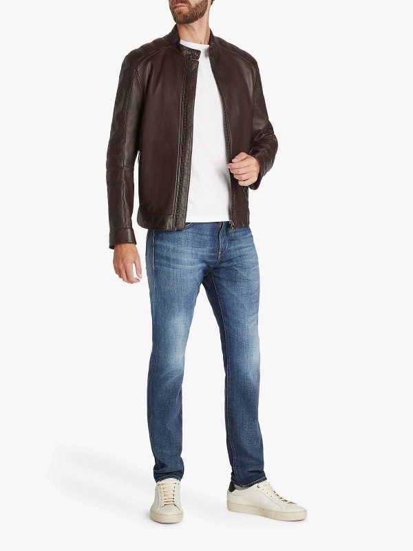 Brown Leather Jakcet - Shearling leather
