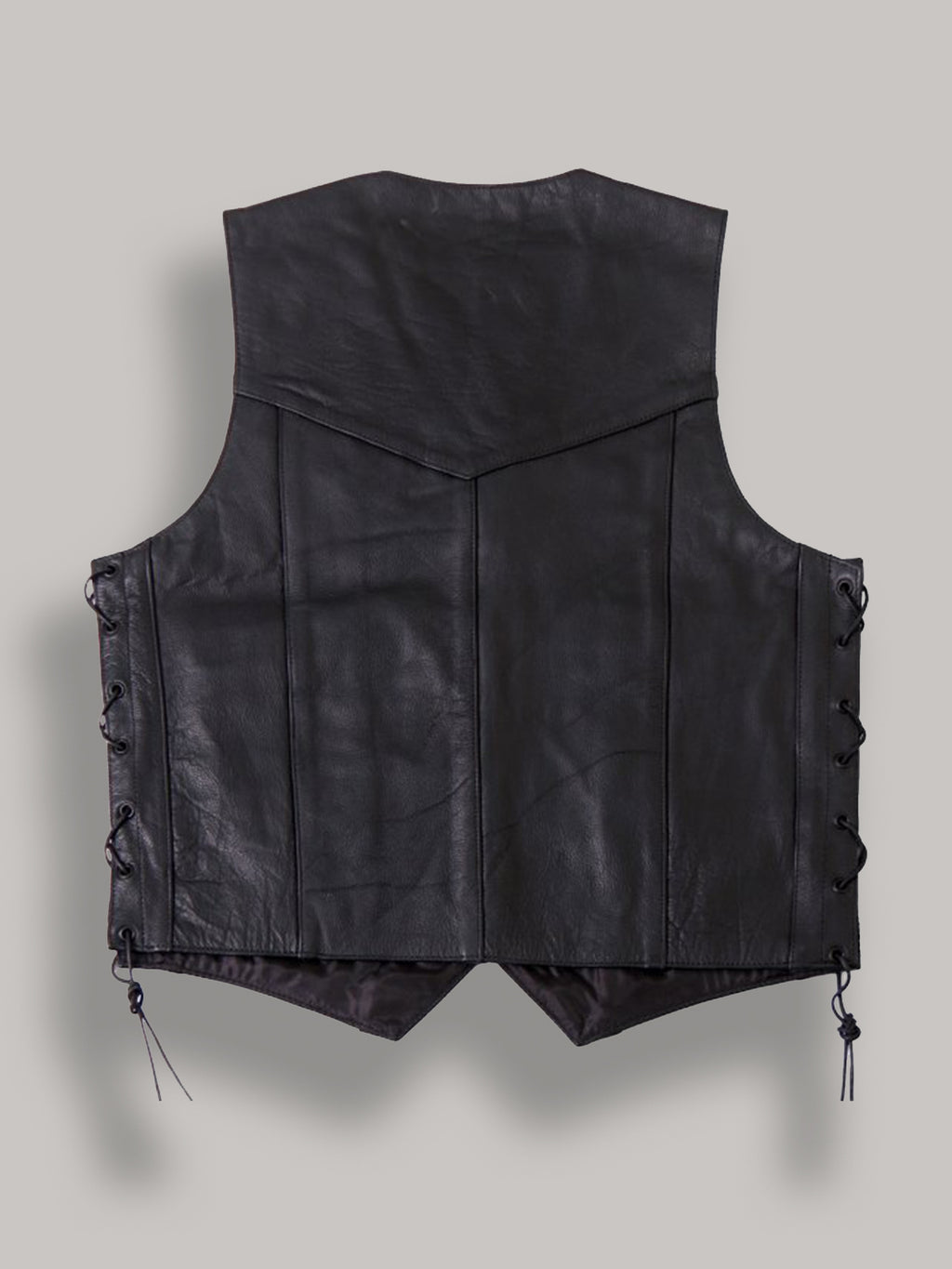 Men Cowhide Leather Vest - Shearling leather