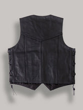 Load image into Gallery viewer, Men Cowhide Leather Vest - Shearling leather
