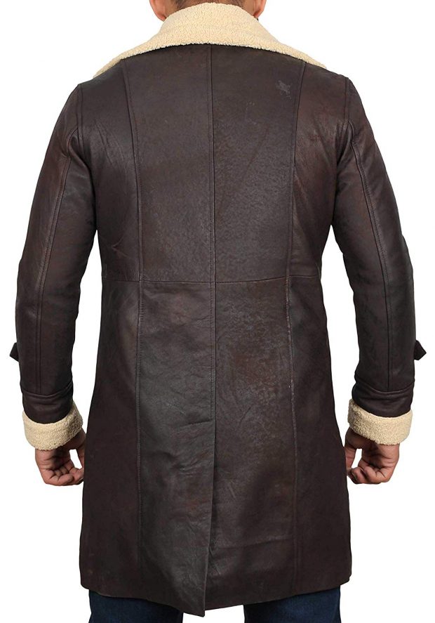 Superfly Beige Shearling Leather Coat