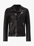 Natty Black Jacket For Men - Shearling leather
