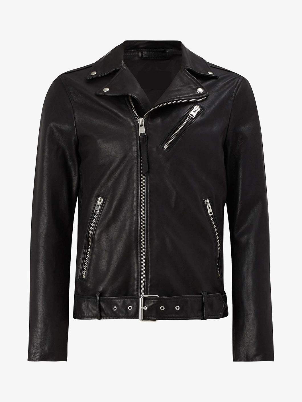 Natty Black Jacket For Men - Shearling leather