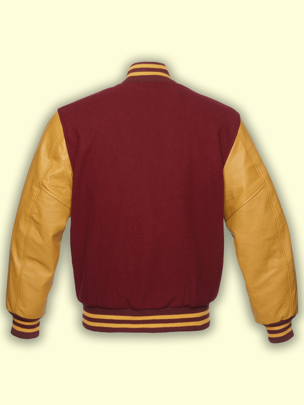 Cardinal Gold Varsity Jacket - Shearling leather