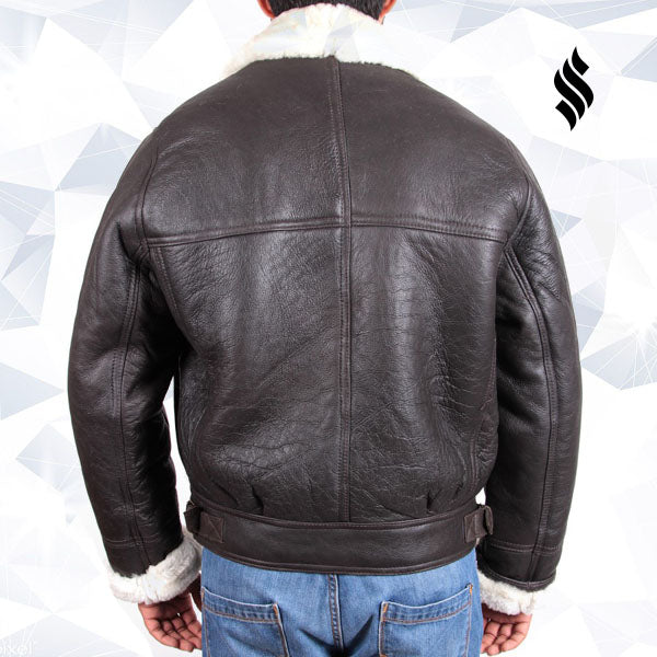 Men's B3 Aviator Shearling Sheepskin Leather Flying Jacket - Shearling leather