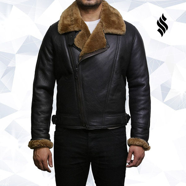 Men's Shearling Sheepskin Jacket - Shearling leather