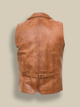 Load image into Gallery viewer, Men Tan Brown Vest - Shearling leather
