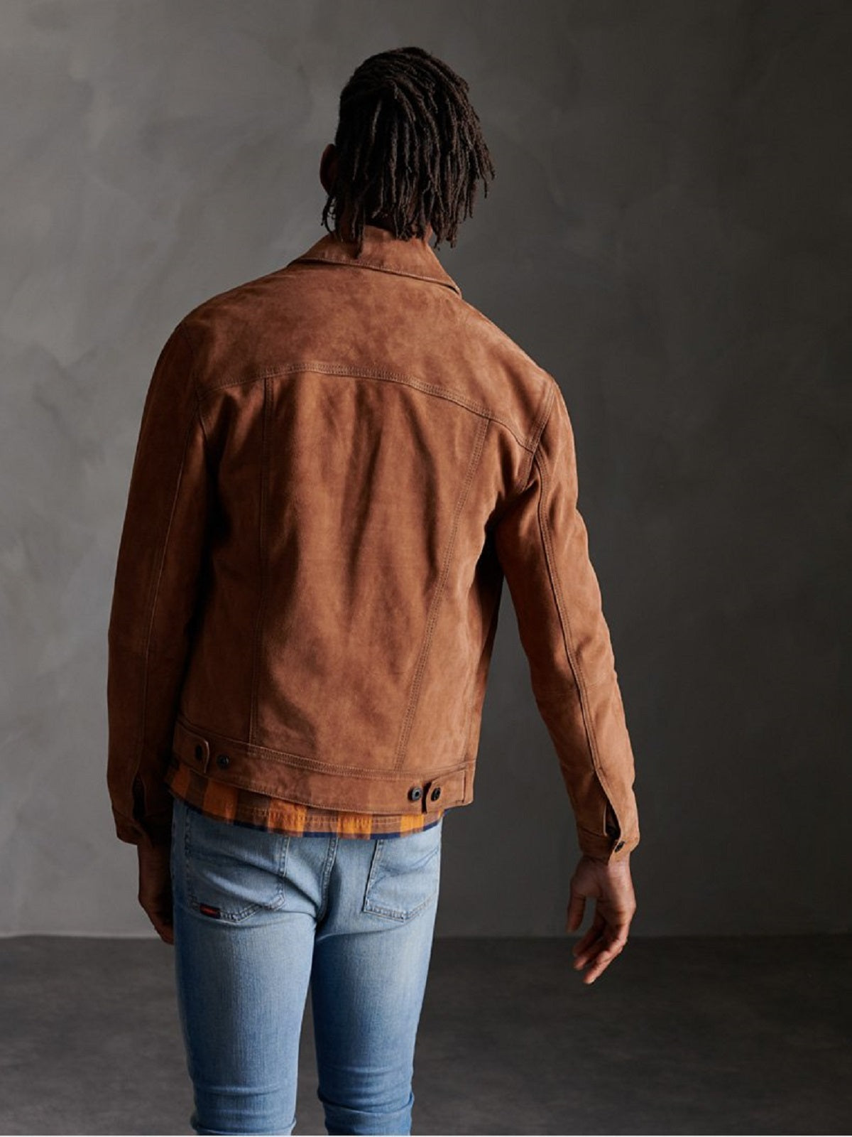 Brown Leather Jacket - Shearling leather