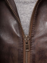 Load image into Gallery viewer, George Brown Removable Hooded Leather Jacket - Shearling leather
