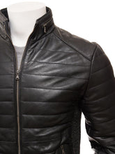 Load image into Gallery viewer, Jair Black Quilted Leather Jacket - Shearling leather

