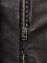 Load image into Gallery viewer, Jami Black Hooded Leather Jacket - Shearling leather
