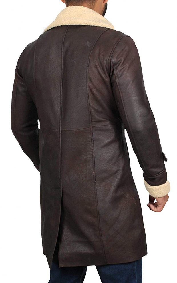 Superfly Beige Shearling Leather Coat