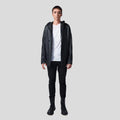 Richie Black Leather Jacket With Hood - Shearling leather