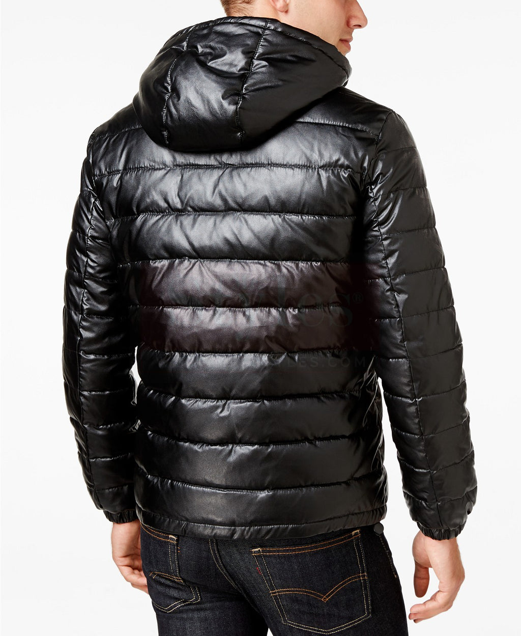 Leather Puffer Coat - Shearling leather