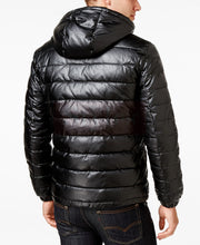 Load image into Gallery viewer, Leather Puffer Coat - Shearling leather
