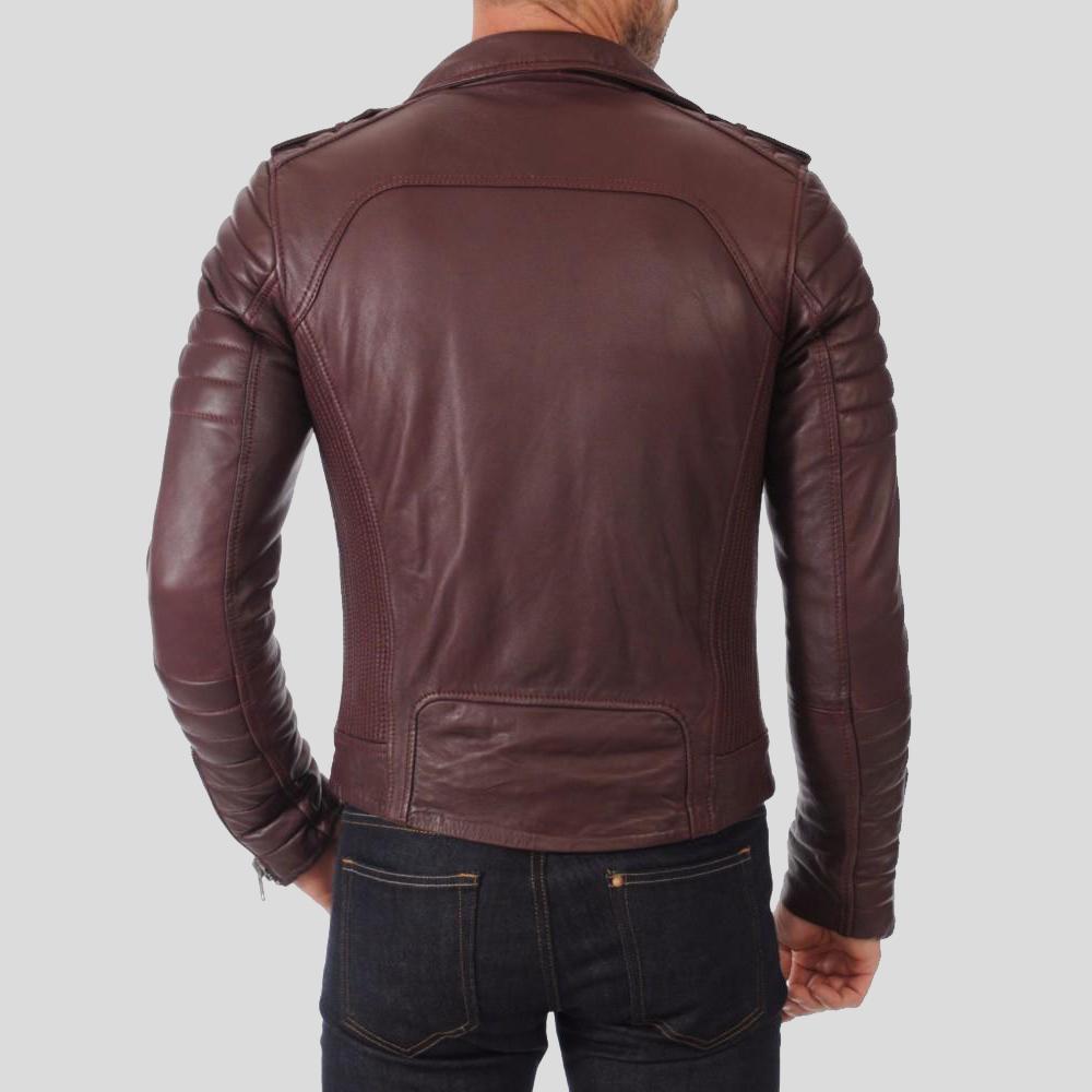 Cyro Brown Quilted Leather Jacket - Shearling leather