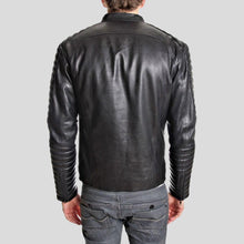 Load image into Gallery viewer, Iwan Black Quilted Genuine Leather Jacket - Shearling leather
