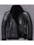 Mens Sheepskin Winter Fur Coat Jacket 
