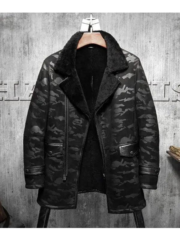 Men’s Flying Fur Pilots Long Jacket Coat | Buy Shearling Jackets 
