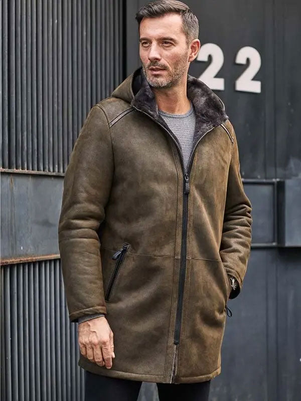 Jacket Long Trench Coat Removable Hooded Fur Outwear Warmest Winter Overcoat
