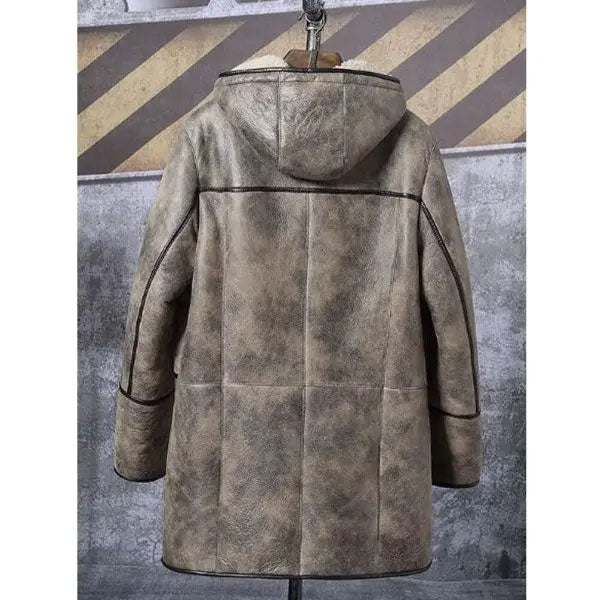 Bomber Jacket Hooded Leather Jacket 2019 New Mens Winter Coats Long Fur Jacket Trench Coat