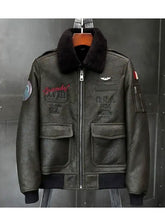 Load image into Gallery viewer, Airforce Flight Jacket Mens Winter Coats | Shearling Jackets &amp; Coats
