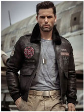 Load image into Gallery viewer, Mens Airforce Flight Coat Embroidered Jacket

