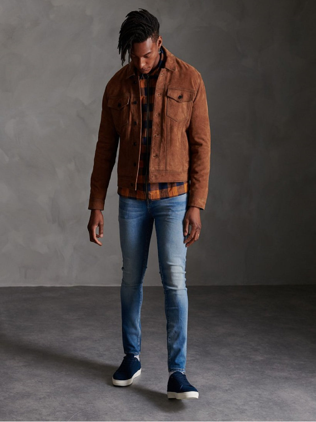 Brown Leather Jacket - Shearling leather