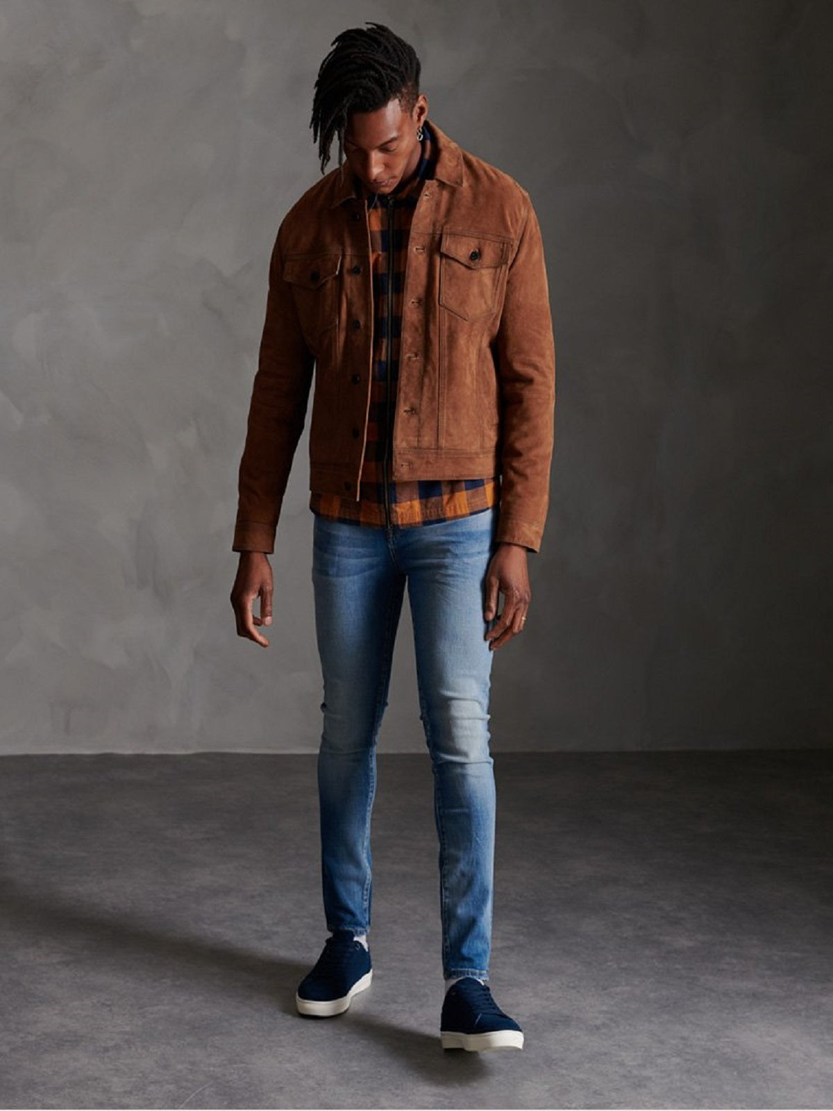 Brown Leather Jacket - Shearling leather