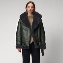 Load image into Gallery viewer, shearling aviator sheepskin jacket
